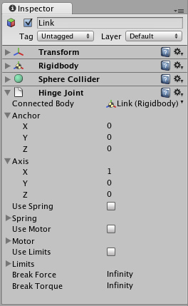 The Hinge Joint Inspector 铰链关节检视面板