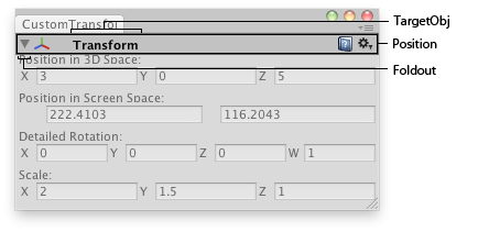 EditorGUI.InspectorTitlebar 检视面板标题条