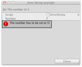 ScriptableWizard.errorString 错误文本