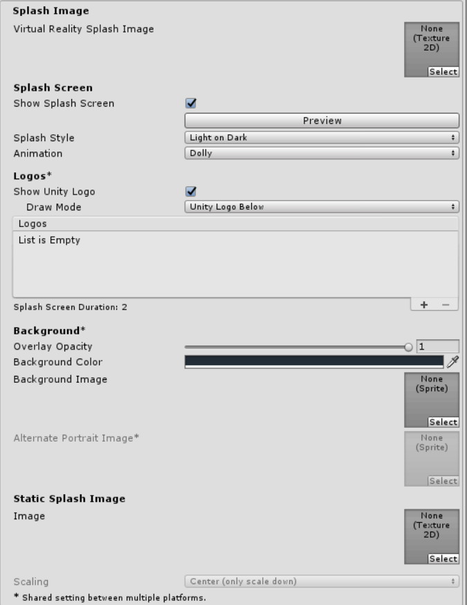 Unity - Manual: Android Player settings